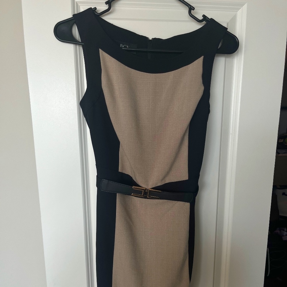 Cream & Black business dress